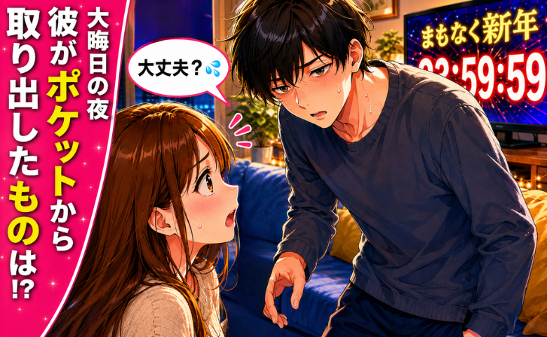 大晦日の夜、ぐったりしていた彼。年越し直前に突然立ち上がり…ポケットから取り出したものは！？