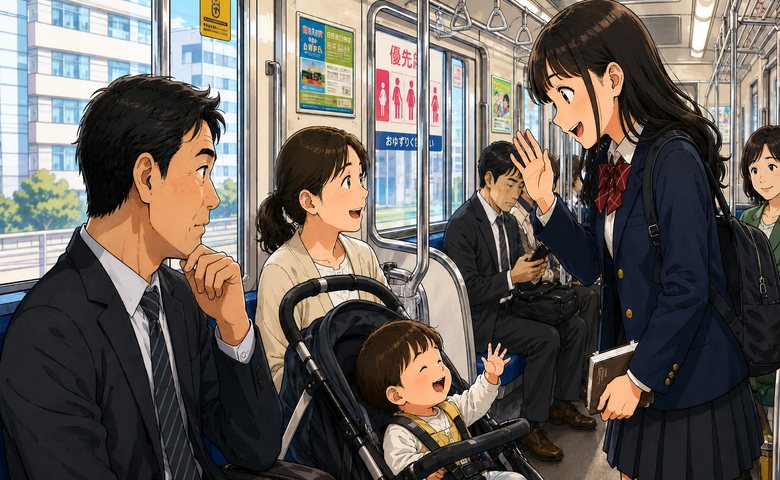 「温かいな…」ベビーカーの親子が乗車。隣の中学生の行動が車内の空気を変えた理由とは【体験談】