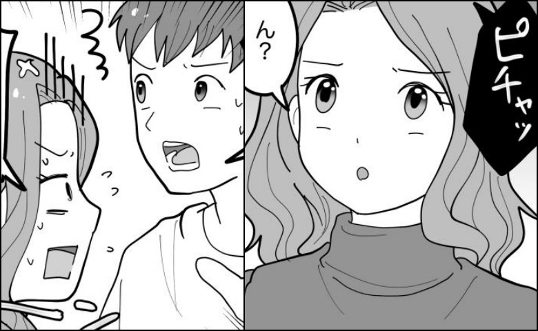 「ピチャ」…ん？頭に何か落ちた感覚。彼に見てもらうと…彼「ねえ、これ！」うそー！？