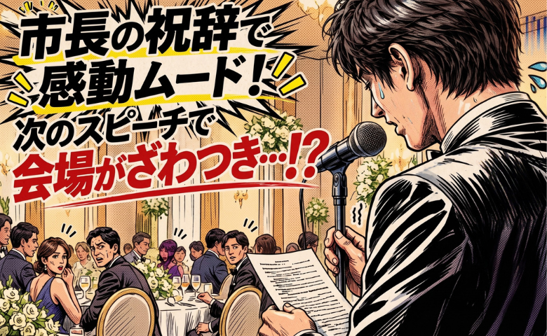 姪の結婚式。市長の祝辞で感動ムードに⇒次の親族スピーチが始まると「ん…？」会場がざわついたワケ