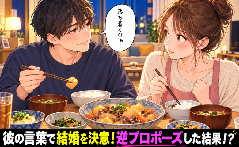 彼「あー落ち着く」何気ない一言に結婚を決意！思わず逆プロポーズをすると…彼が固まって！？