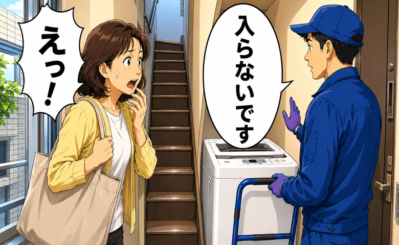 「入らないです」子どもの引っ越し先へ届いた洗濯機。配達員のひと言に頭を抱えた理由【体験談】