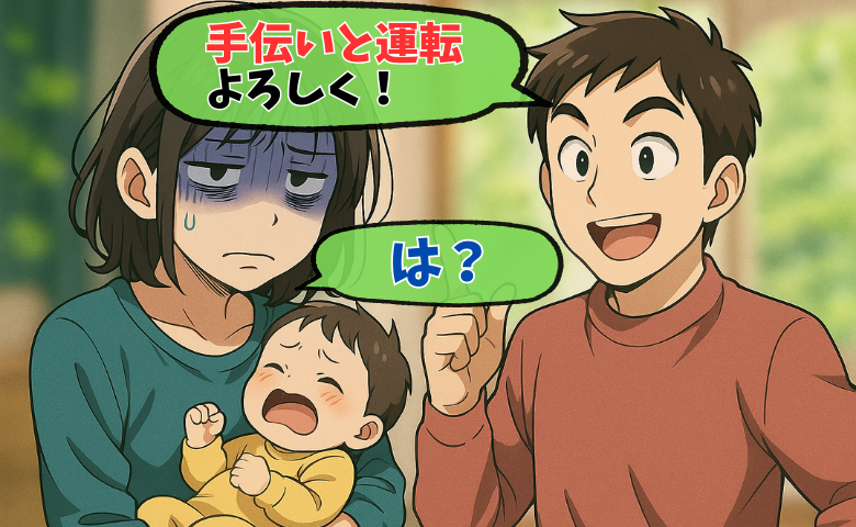 夫「お母さんの手伝いと運転よろしく！」産後3カ月の私に夫が放った衝撃のひと言とは