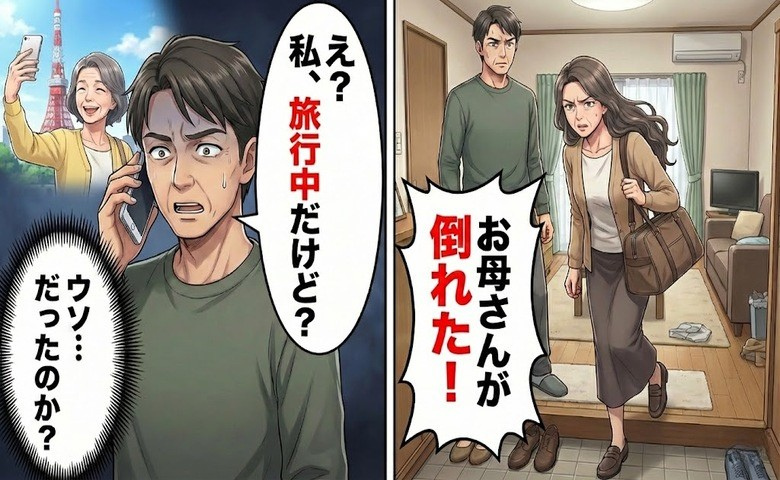 妻「お母さんが倒れた」と家を出た直後、元気な義母からの電話で判明した事実は