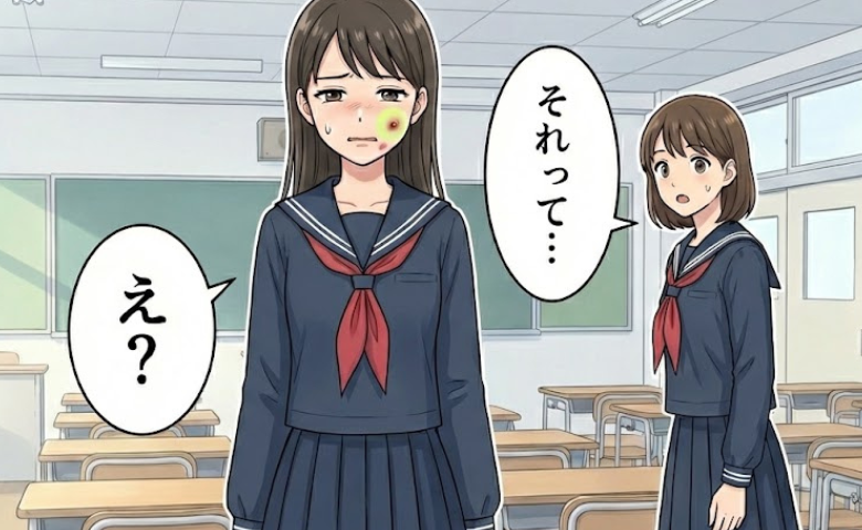 「蛍光ペンを顔に塗っているの？」友人の問いに焦って答えた結果、私のウワサが広まる事態に