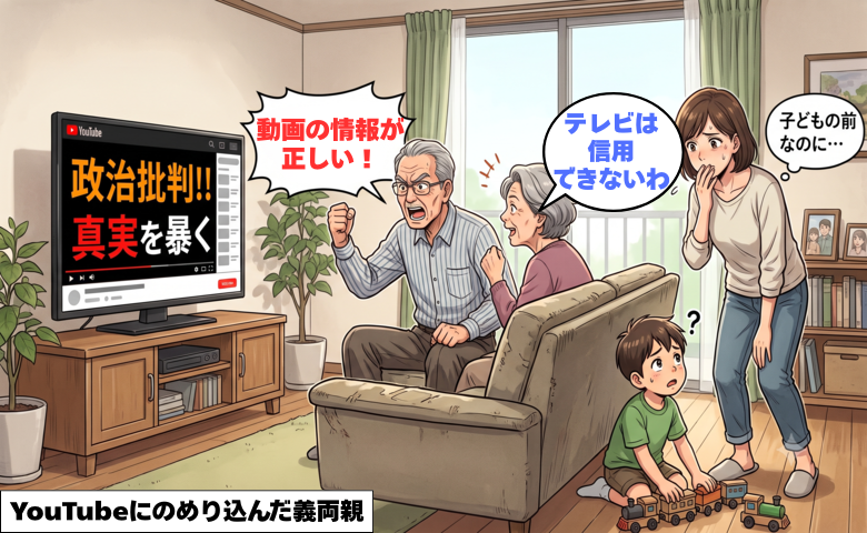 「教育に悪い…」リビングのテレビで過激な動画を見続ける義両親。息子への影響を心配した嫁の苦悩【体験談】