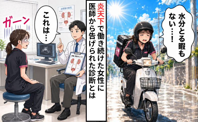 「えっ血尿？」炎天下で働き続けた私。受診してわかった体からのSOS【医師解説あり】