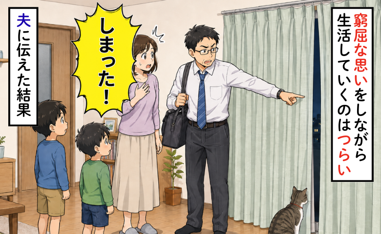 「しまった！」帰宅早々、少し開いたカーテンを閉めるよう家族に注意する夫。できないことを伝えた結果