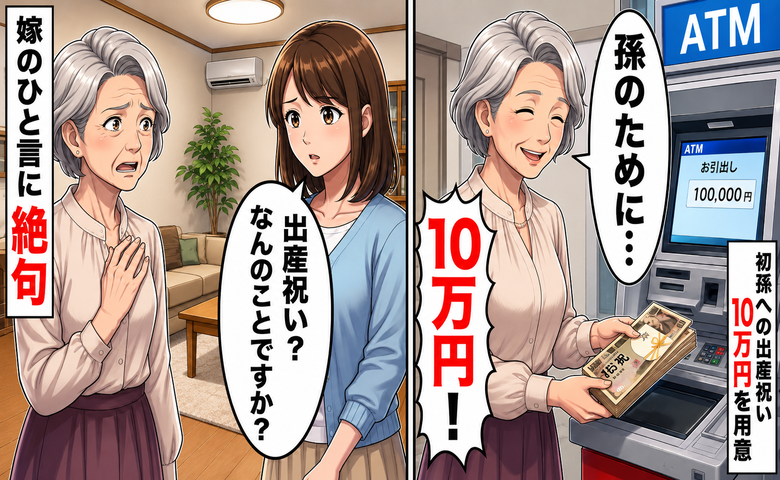 私「出産祝いは何か役に立った？」嫁「なんのことですか？」息子に預けた10万円は一体どこへ？