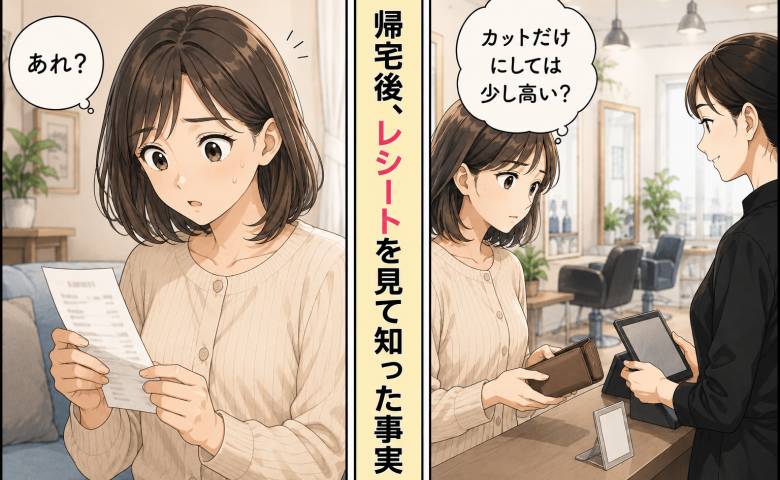 「カットだけにしては少し高い？」初めての美容室で会計に違和感。帰宅後、レシートを見て知った事実