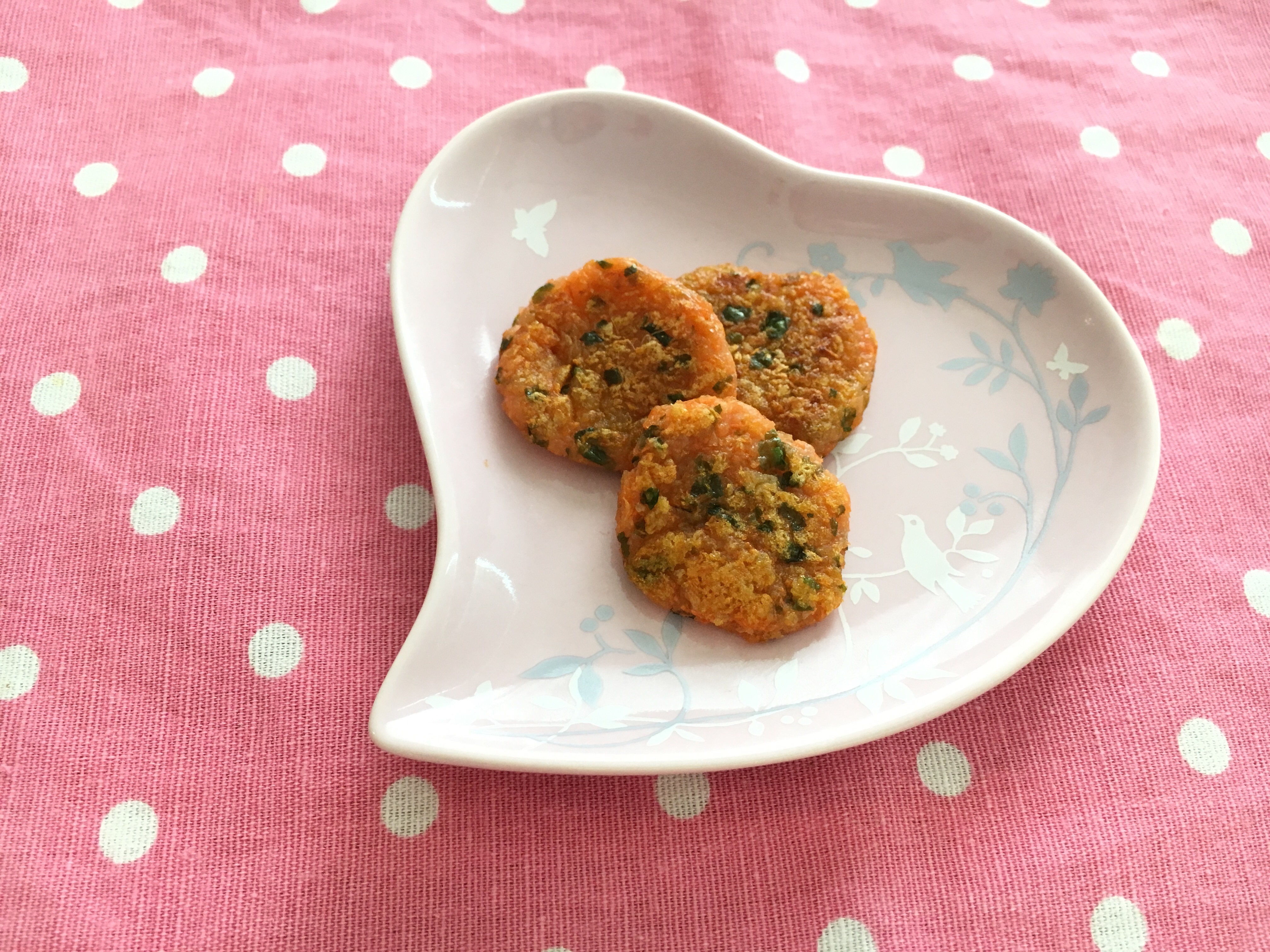 【離乳食後期】人参とレンコンのおやき