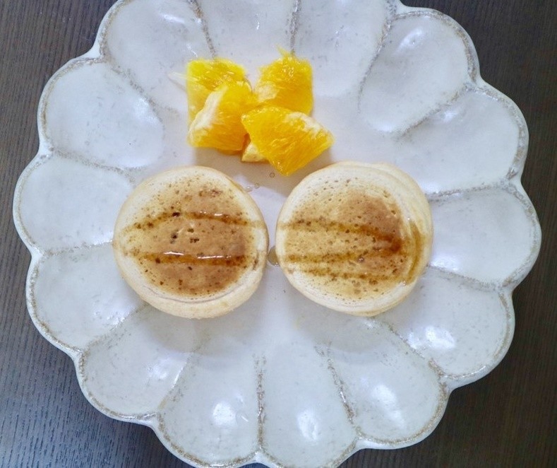 【離乳食完了期】豆乳ときな粉のパンケーキ