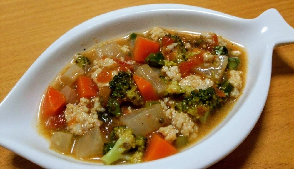 【離乳食後期】チキンのトマト煮