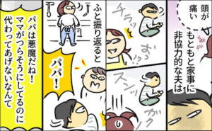 家事に非協力的な夫のイメージ