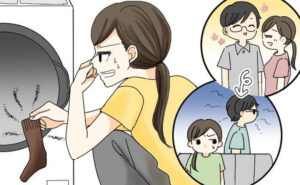 夫の洗濯物を触るのも嫌だと感じる女性のイメージ