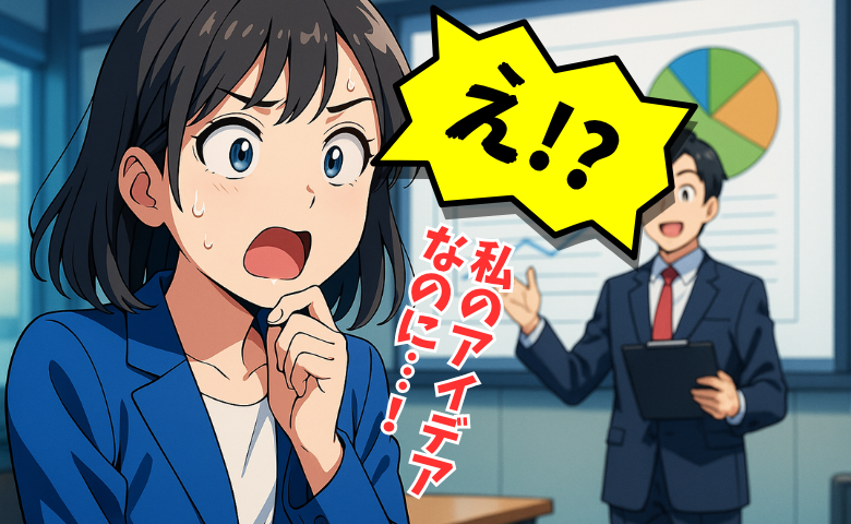 「え！？私のアイデアなのに…！」同僚の発表に絶句！アイデア盗用事件の結末は