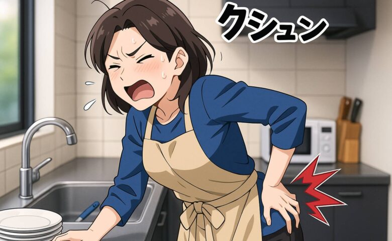 くしゃみ4回の後、激痛で動けなくなった女性