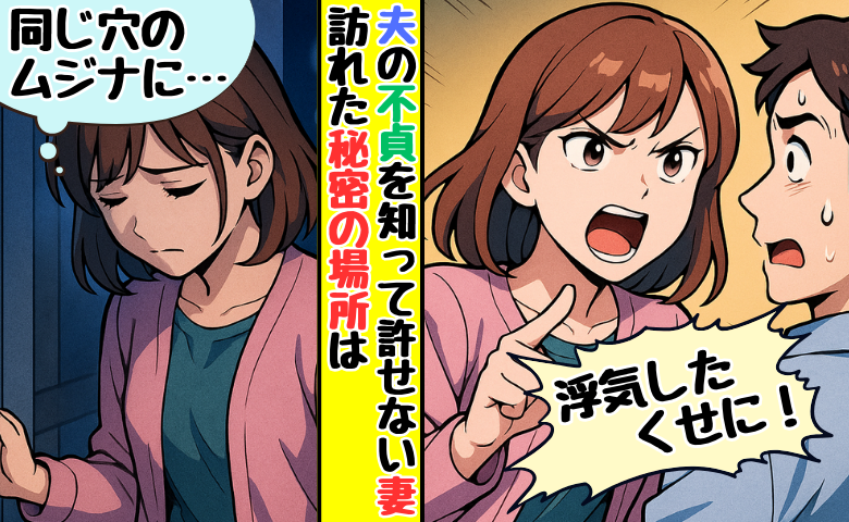 夫の不貞を知り、許したいのに責めてしまう妻が「同じ穴のムジナに…」と訪れた秘密の場所