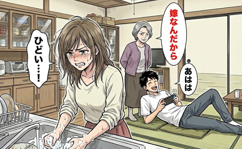 「うちの嫁だから」義母の言葉に夫は笑うだけ。家事に追われ孤立した初帰省、我慢の限界を迎えた私は
