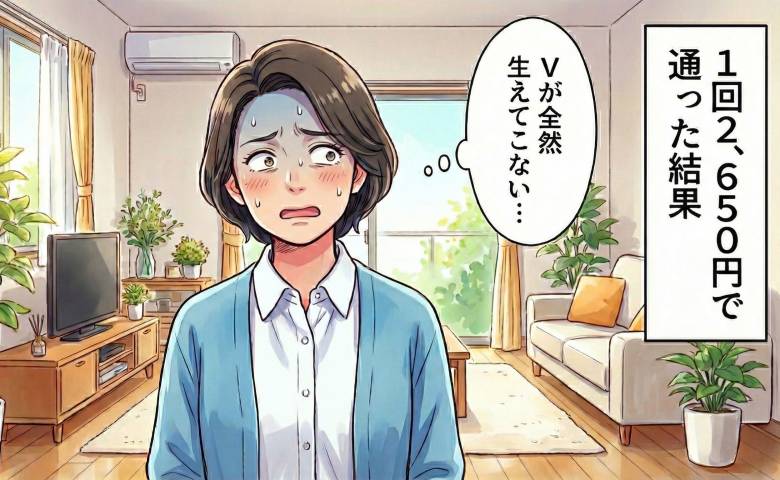 Vが生えてこないと焦る女性
