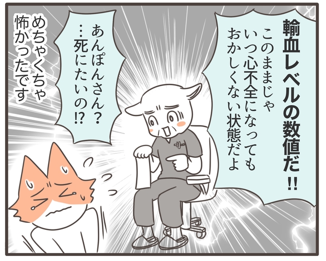 貧血放置で子宮筋腫手術／宮島もっちー