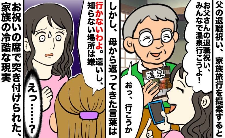 父の退職祝い旅行を拒む母