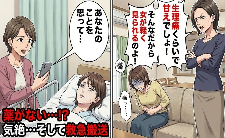 「女性が軽く見られる」生理痛を嫌う義姉の身勝手な振る舞い…病院へ運ばれた私と家族が出した答え