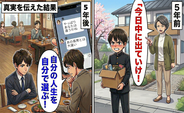 第一志望に合格できず、家を追い出された長男。5年後、弟のひと言とは
