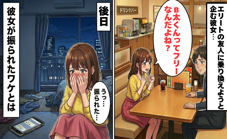 「価値観違う」ファミレスデートに不満を抱く彼女。エリートの幼なじみに乗り換えようとした末路