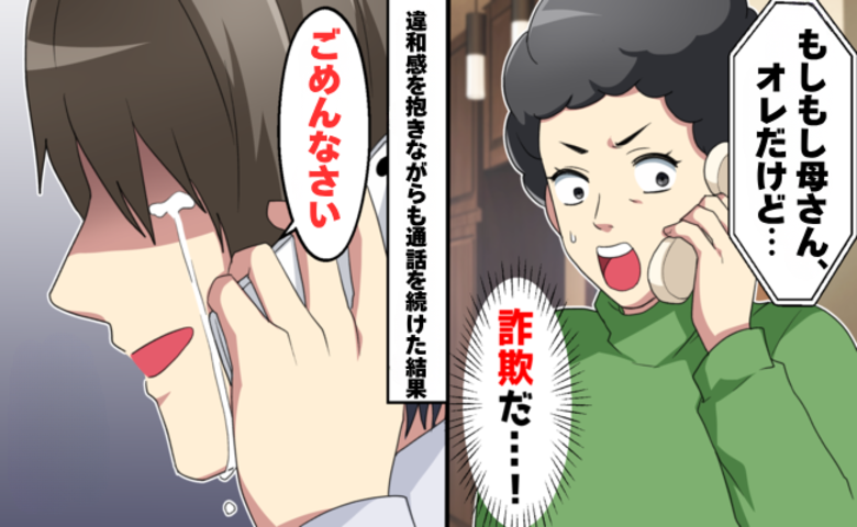 詐欺電話の相手を見抜いた母