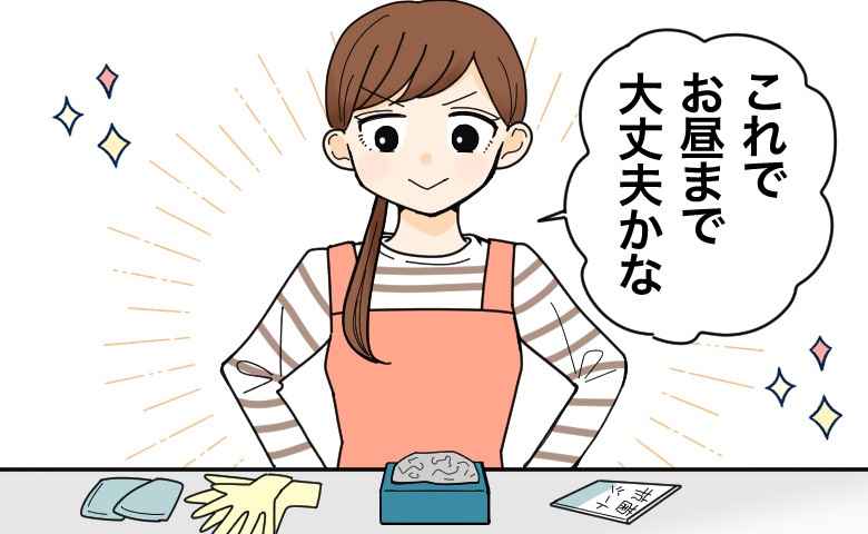お弁当の食中毒対策を万全に行う主婦