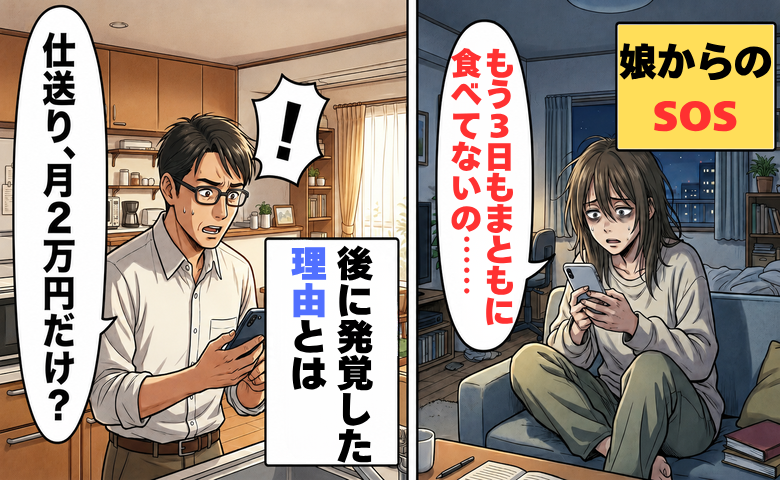 娘からの突然のSOSに驚く父親