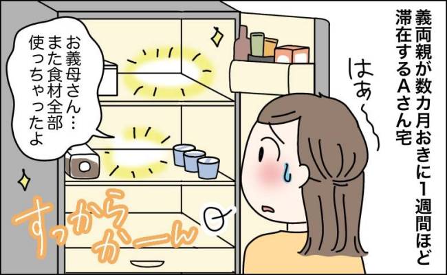 数カ月ごとに滞在する義両親に限界