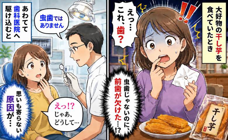 歯が欠けた女性のイメージ