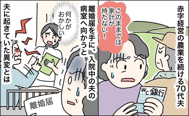 赤字農業を続けた70代夫と離婚を決意した女性