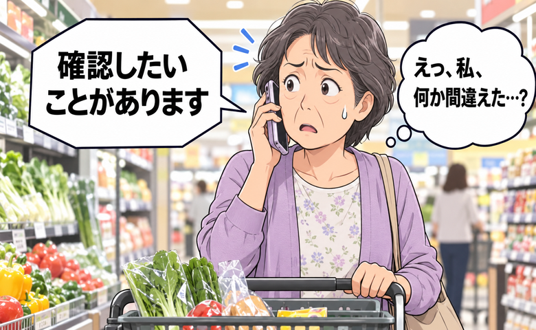 管理会社からの突然の電話に焦る女性