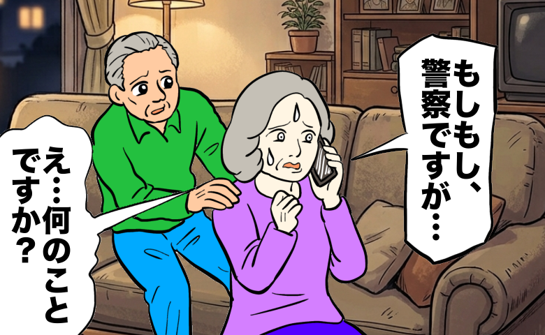 警察から電話がかかってきて焦る女性