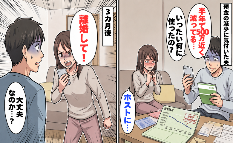 ホストに500万円近く使った妻