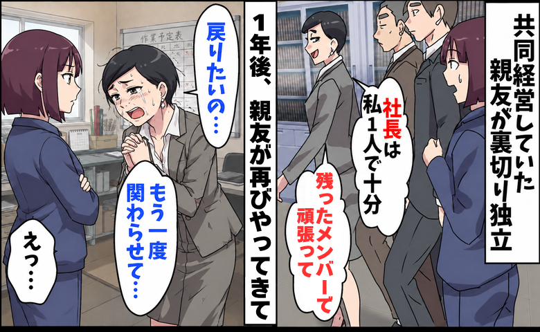 共同経営者の親友に裏切られた女性