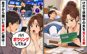 けがで休職中の夫を支える妻