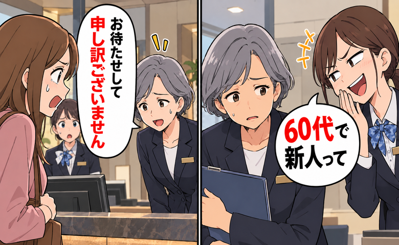 65歳の新人を笑う20代の同僚